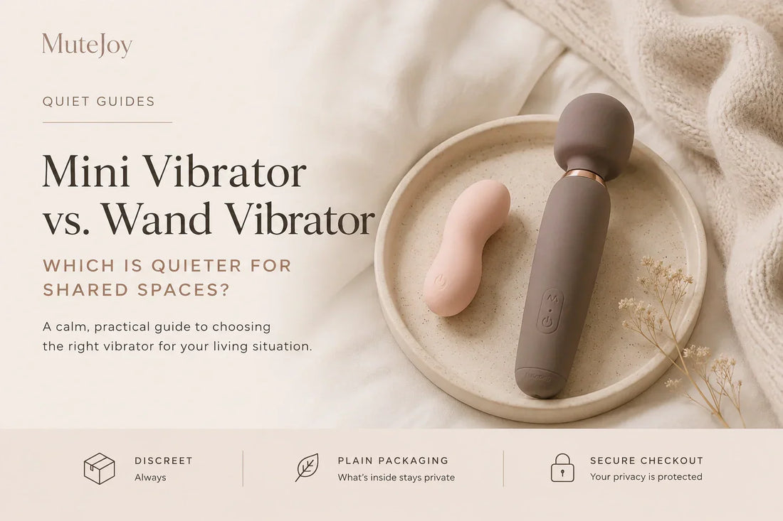 Quiet mini vibrator and wand vibrator comparison for shared spaces by MuteJoy