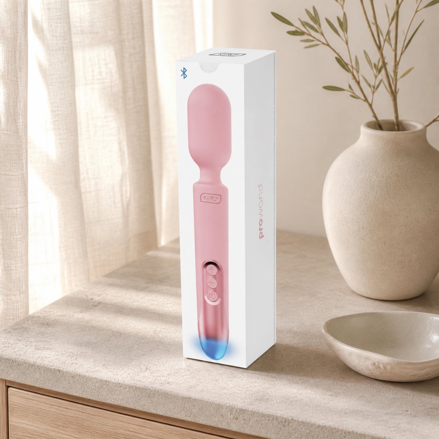 Kiiroo ProWand LED Rechargeable App Compatible Wand Vibrator