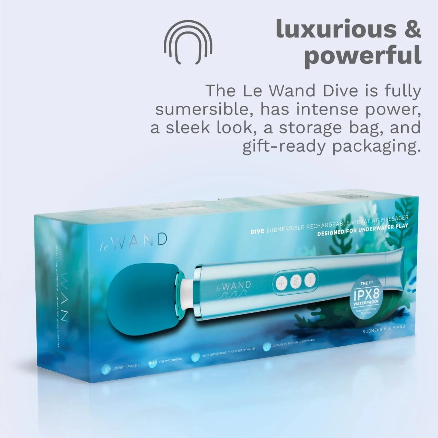 Le Wand Dive Submersible Rechargeable Vibrating Wand Massager