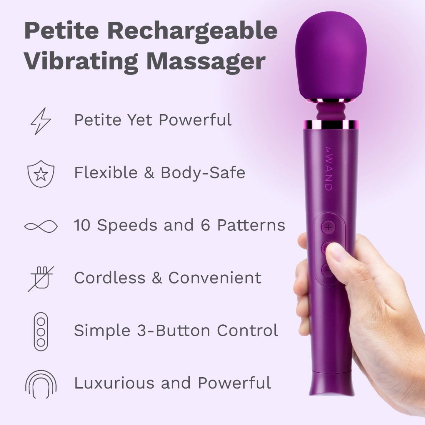 Le Wand Petite Rechargeable Silicone Vibrating Massager