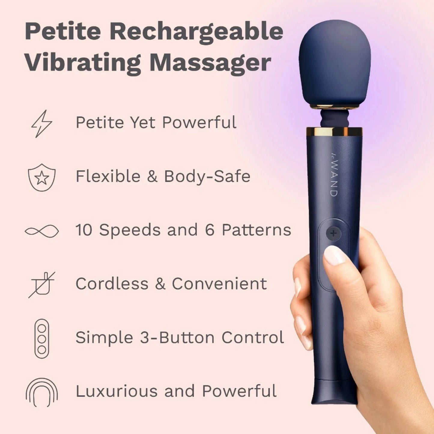 Le Wand Petite Rechargeable Silicone Vibrating Massager