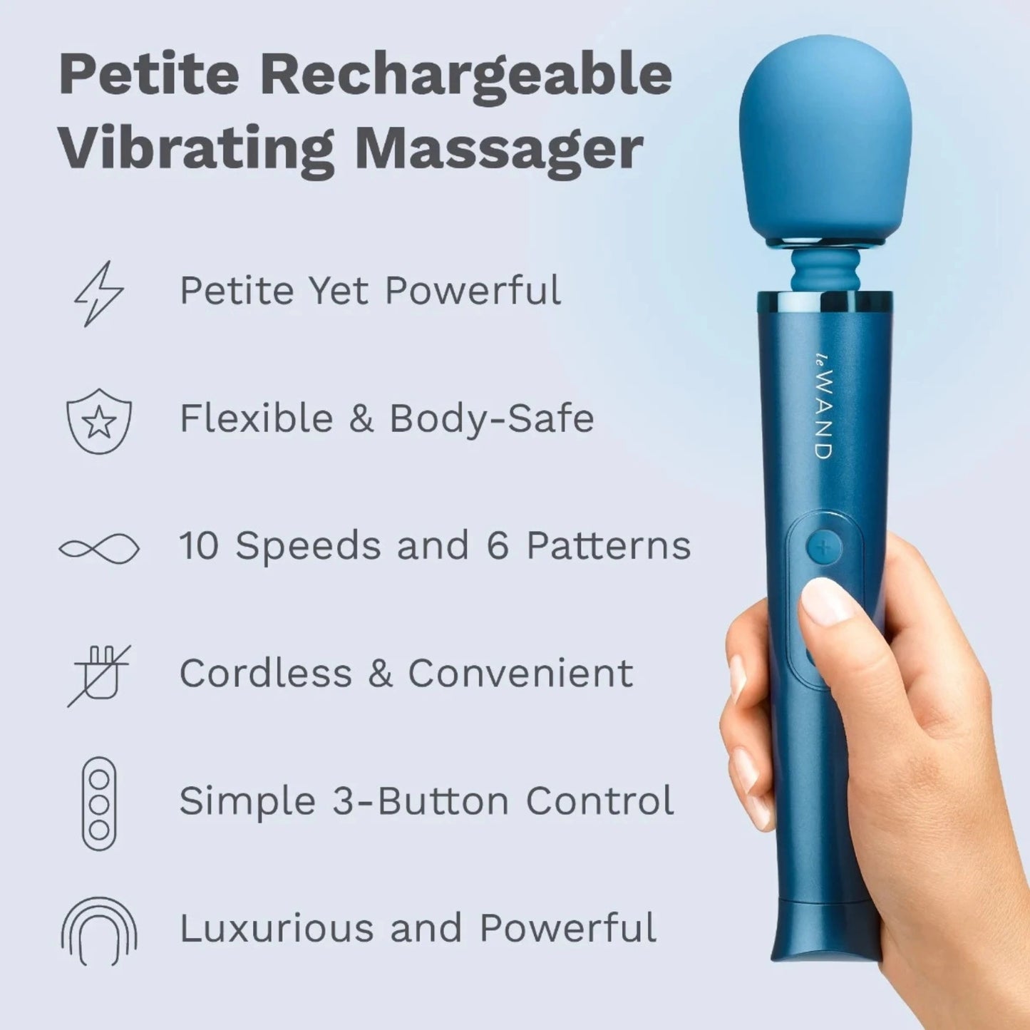 Le Wand Petite Rechargeable Silicone Vibrating Massager