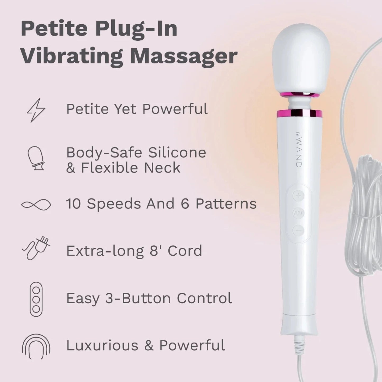 Le Wand Powerful Petite Plug-In Wand Massager
