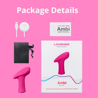 Lovense Ambi App Controlled Silicone Bullet Vibrator