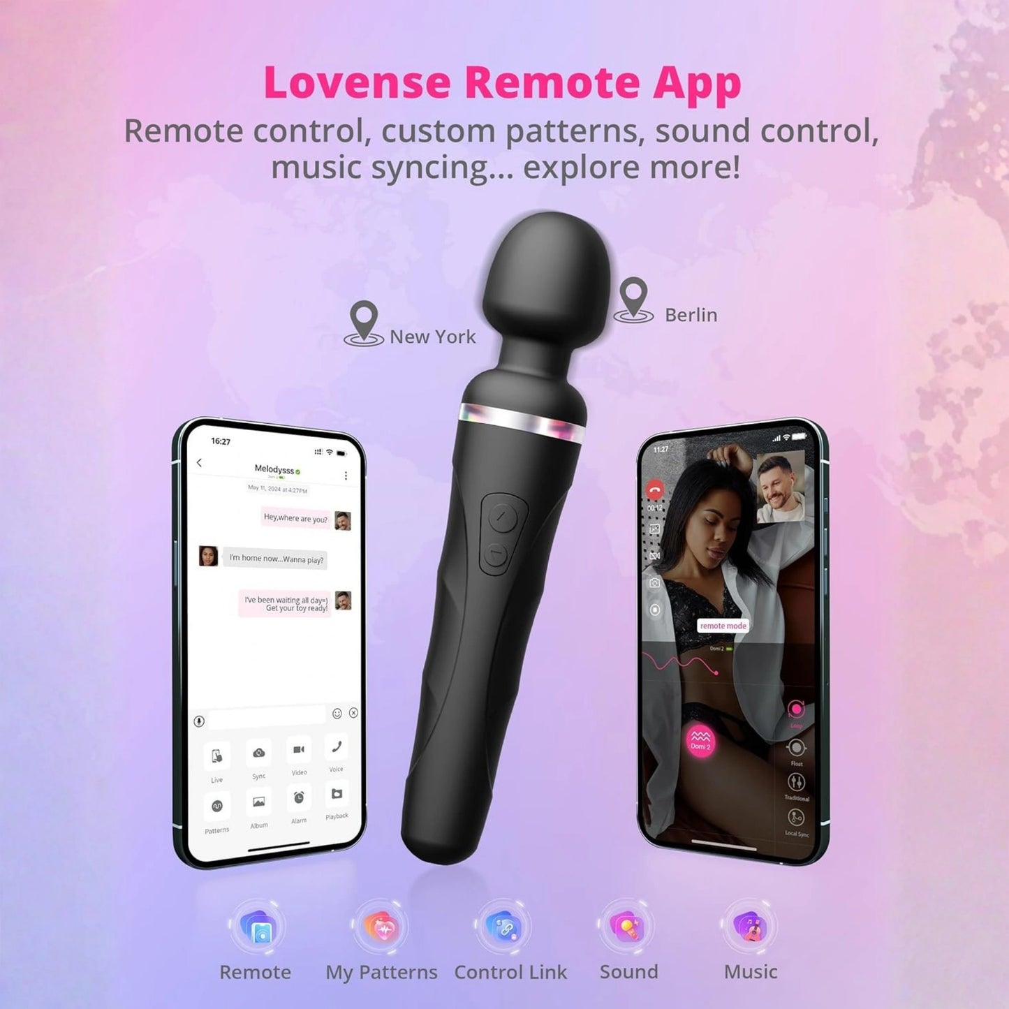Lovense Domi 2 Rechargeable App Compatible Wand Massager