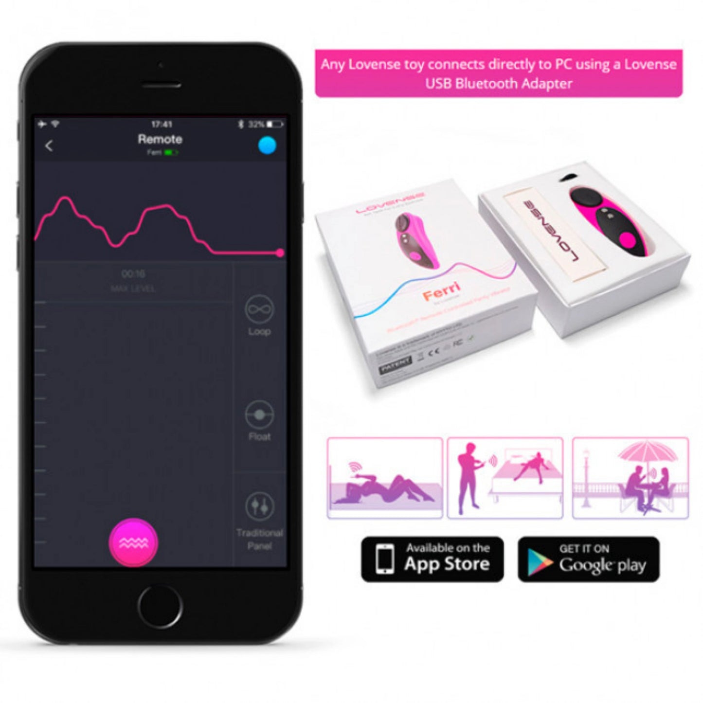 Lovense Ferri App Compatible Silicone Panty Vibe