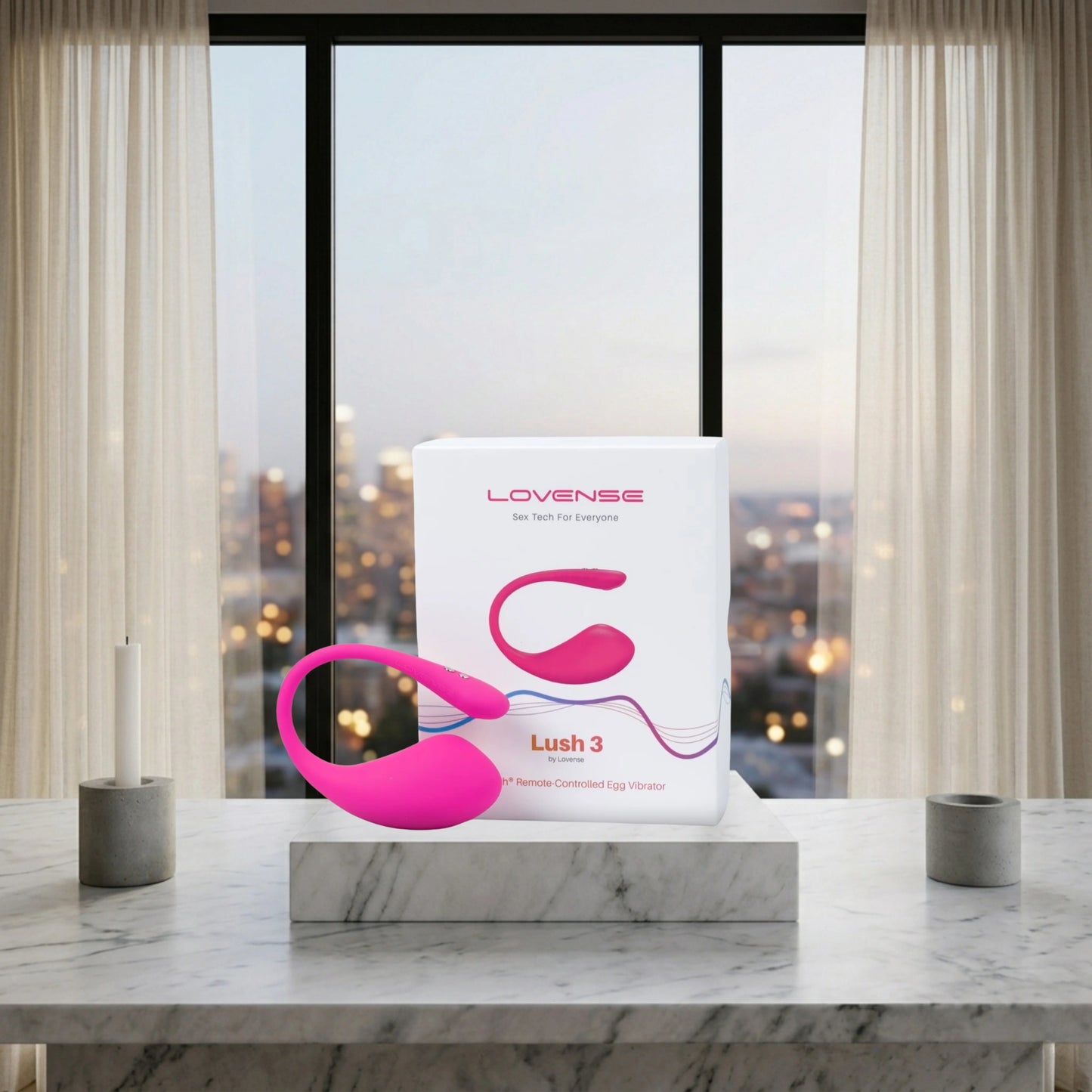 Lovense Lush 3 Silicone Egg Vibrator with Remote Control