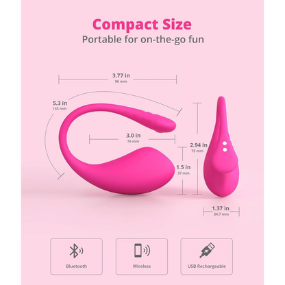 Lovense Lush 3 Silicone Egg Vibrator with Remote Control