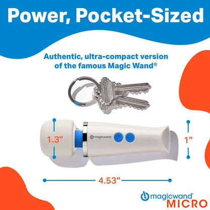 Magic Wand Micro HV-60 Rechargeable Silicone Multispeed Clitoral Wand Massager