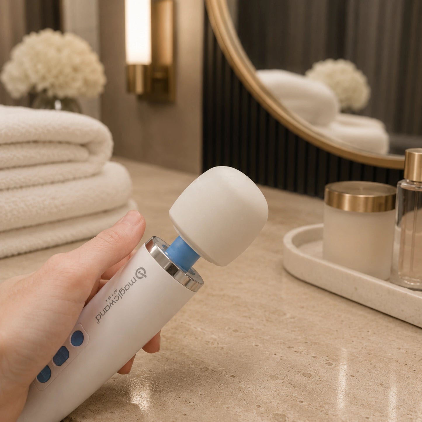 Magic Wand Mini HV-135 Rechargeable Silicone Multispeed Wand Massager Vibrator