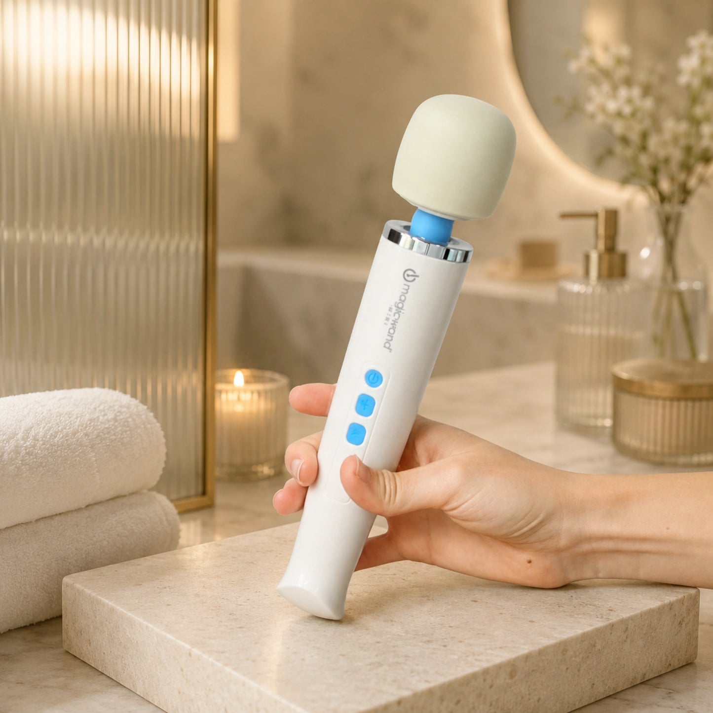Magic Wand Mini HV-135 Rechargeable Silicone Multispeed Wand Massager Vibrator