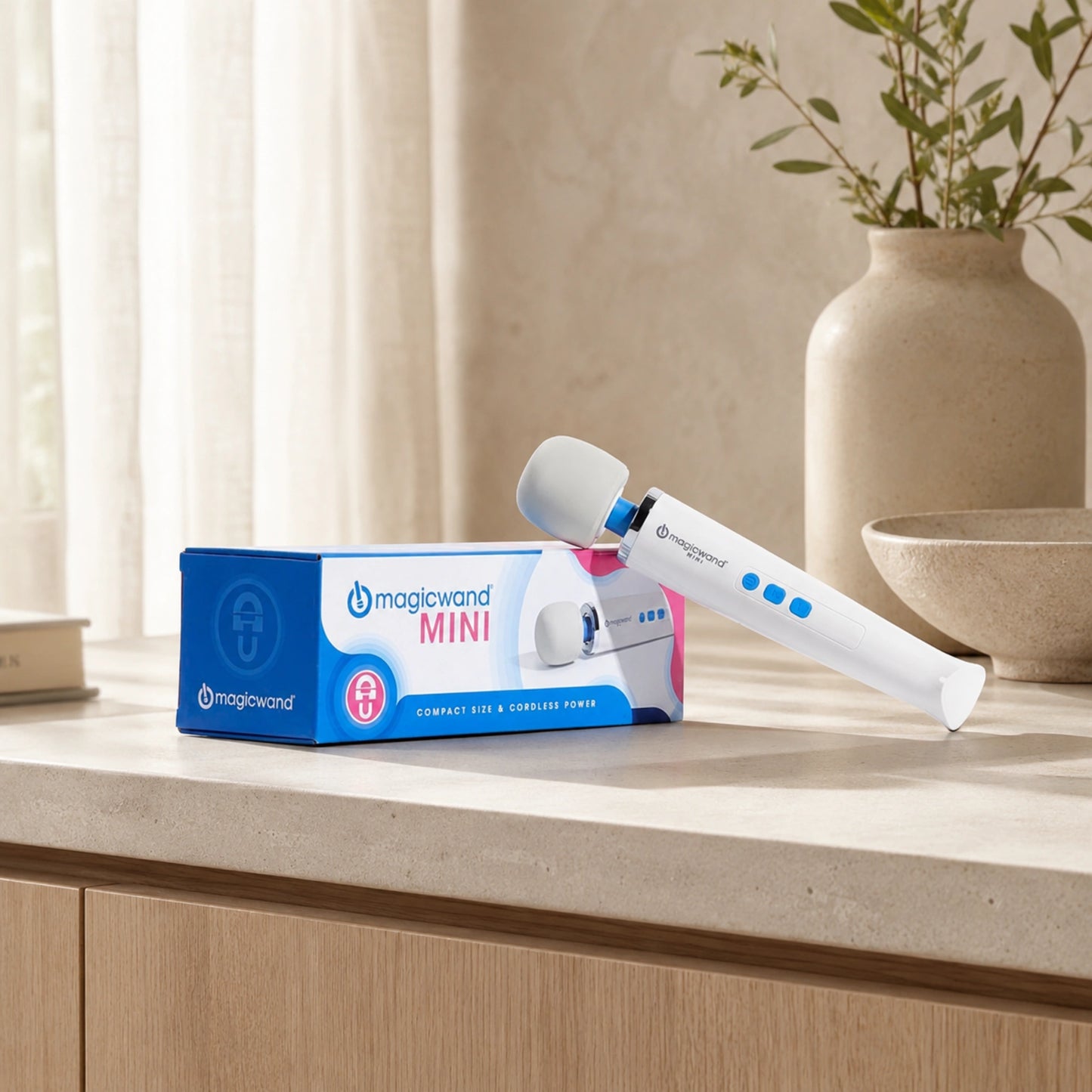 Magic Wand Mini HV-135 Rechargeable Silicone Multispeed Wand Massager Vibrator