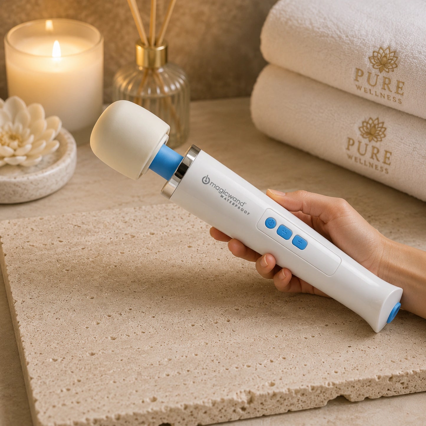 Magic Wand Plus HV-360 Waterproof Rechargeable Vibrator Multispeed Wand Massager