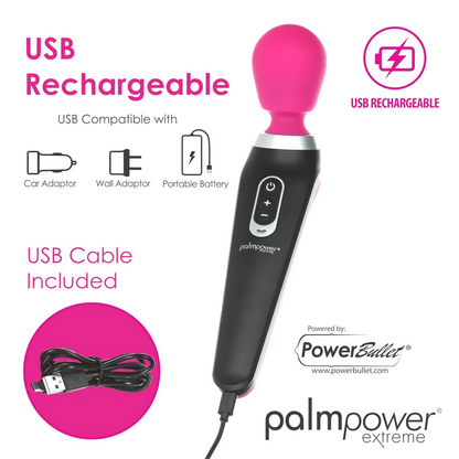 PalmPower Extreme Rechargeable Wand Massager