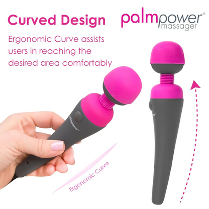 PalmPower Rechargeable Silicone Personal Vibrating Wand Massager