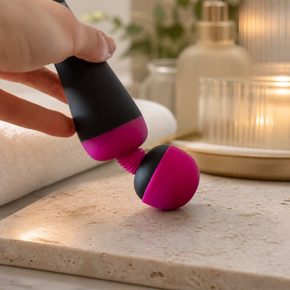 PalmPower Rechargeable Silicone Personal Vibrating Wand Massager