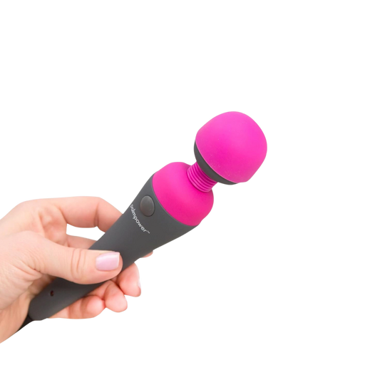 PalmPower Rechargeable Silicone Personal Vibrating Wand Massager
