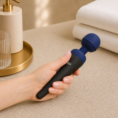 PalmPower Rechargeable Silicone Personal Vibrating Wand Massager
