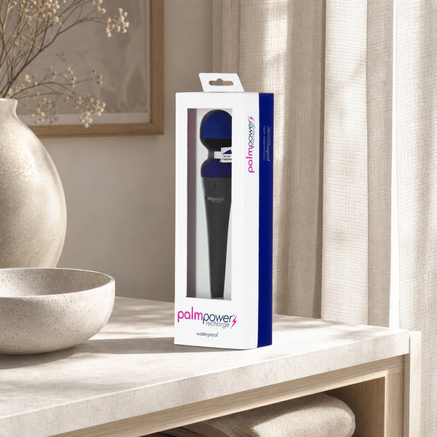 PalmPower Rechargeable Silicone Personal Vibrating Wand Massager