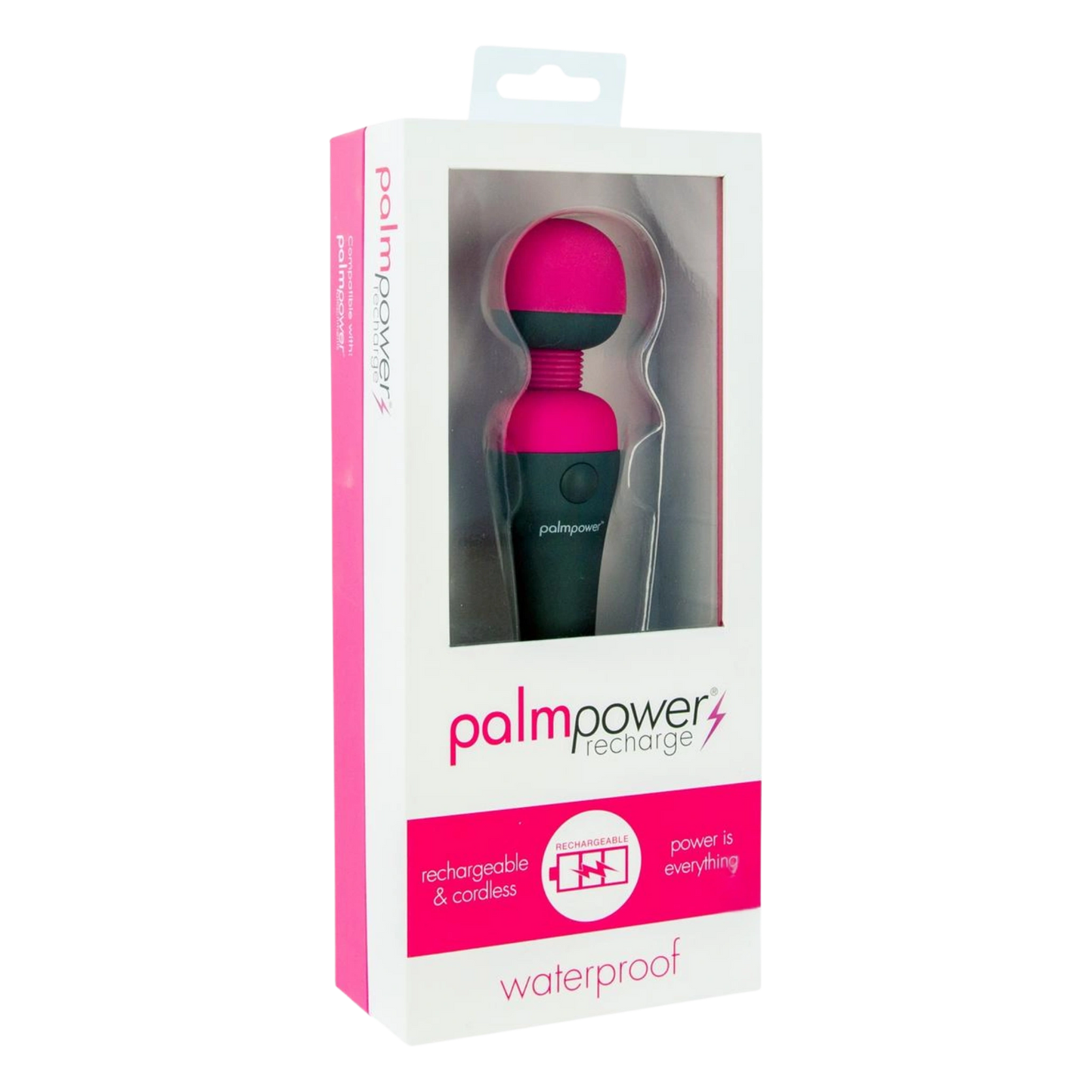 PalmPower Rechargeable Silicone Personal Vibrating Wand Massager