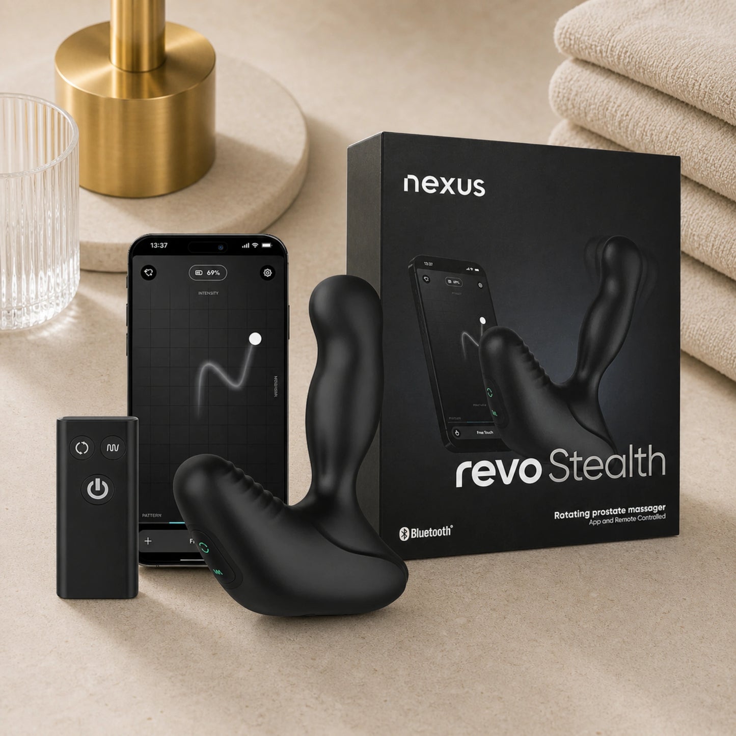 Nexus Revo Stealth Rechargeable Silicone Rotating Prostate Massager