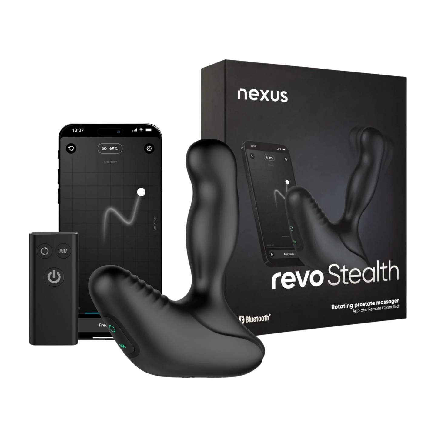 Nexus Revo Stealth Rechargeable Silicone Rotating Prostate Massager