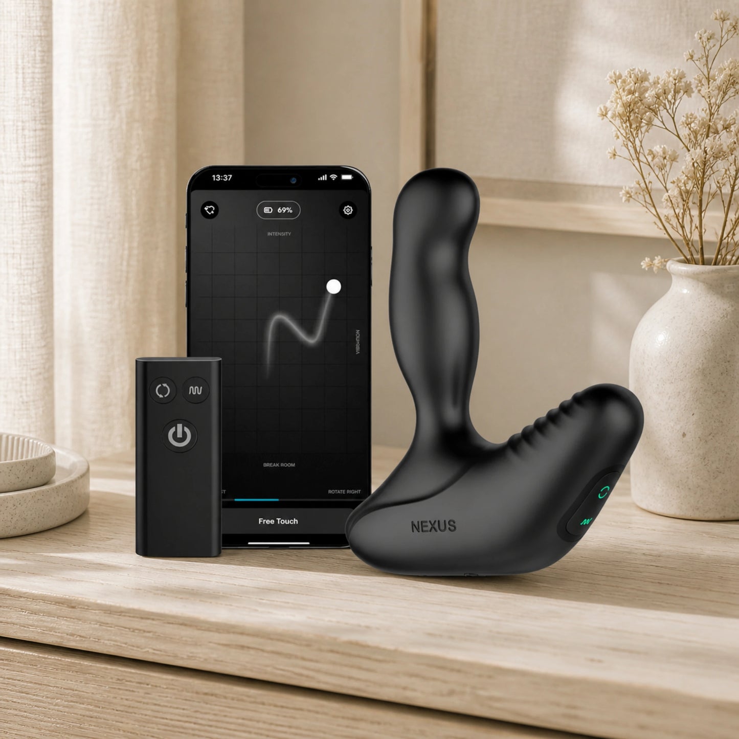 Nexus Revo Stealth Rechargeable Silicone Rotating Prostate Massager