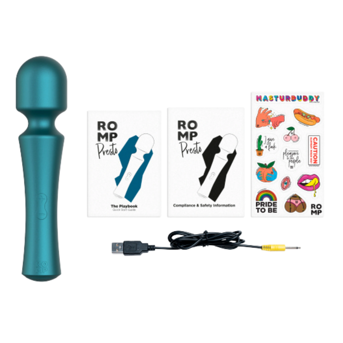Romp Presto Rechargeable Silicone Wand Vibrator