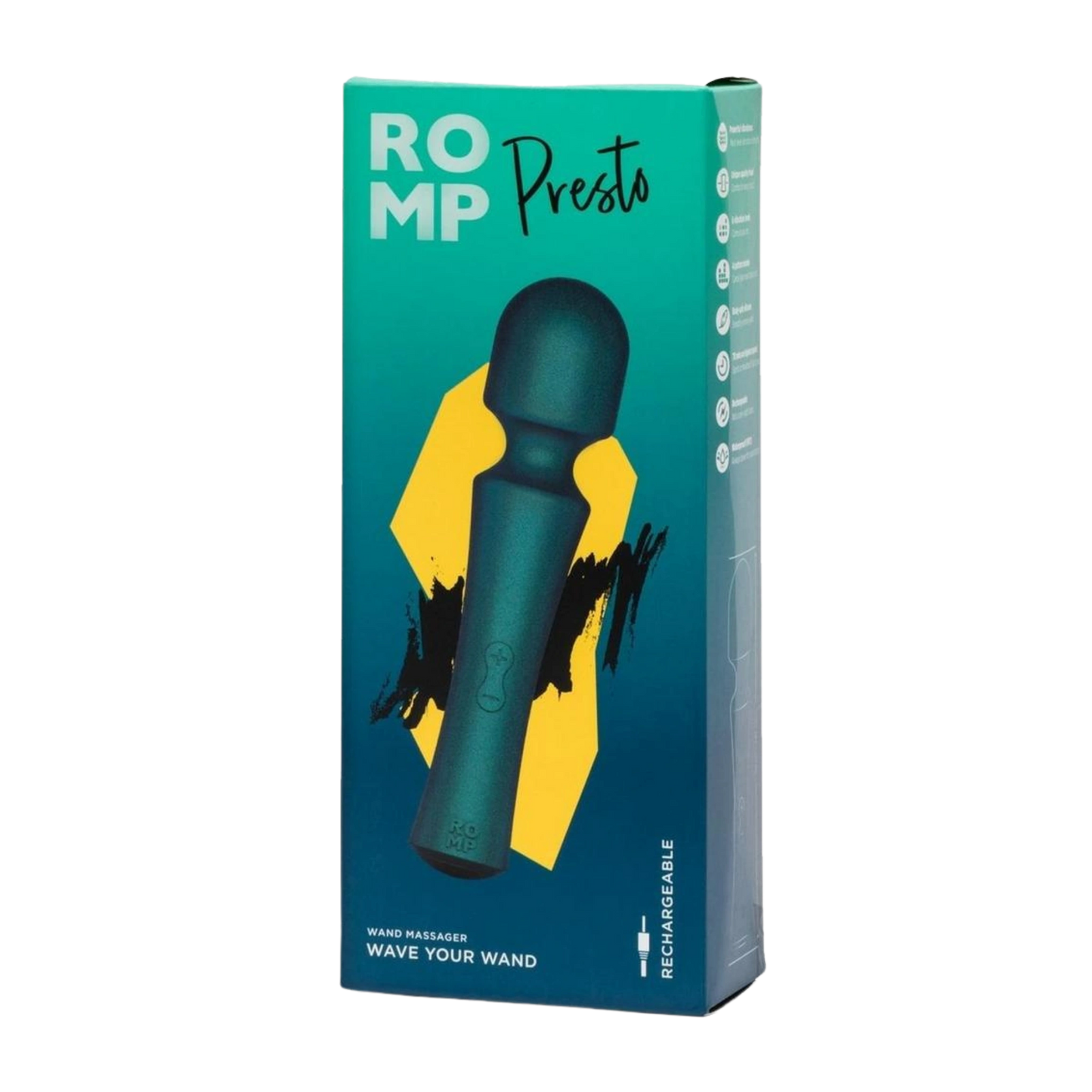 Romp Presto Rechargeable Silicone Wand Vibrator