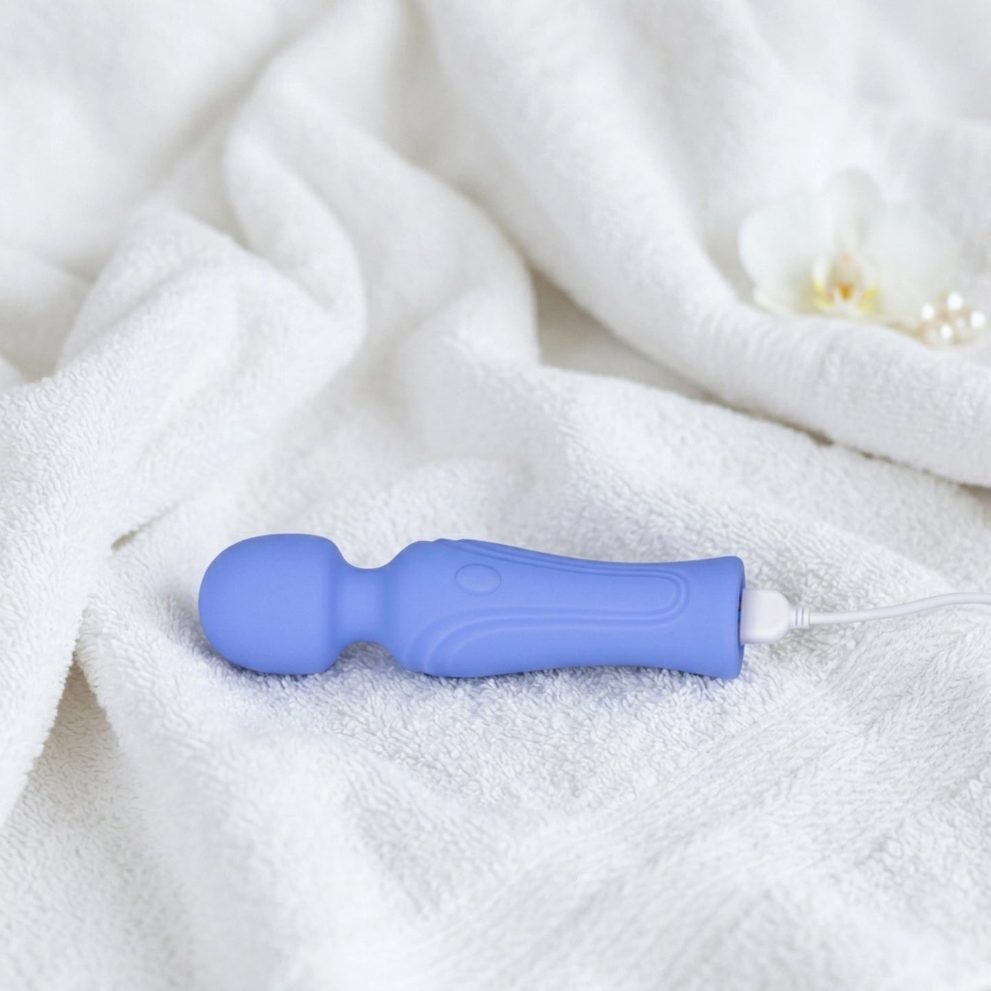 Swan Era Mini Wand Rechargeable Silicone Vibrator - Purple