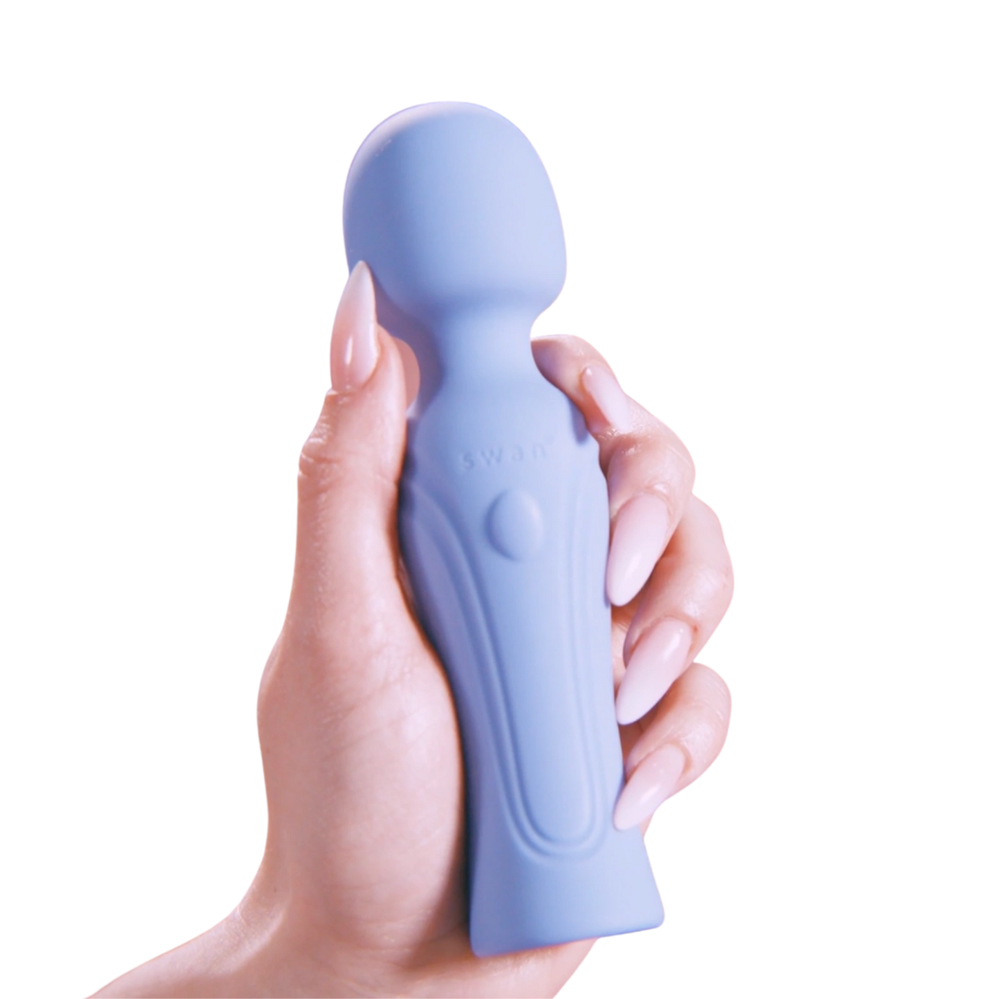Swan Era Mini Wand Rechargeable Silicone Vibrator - Purple