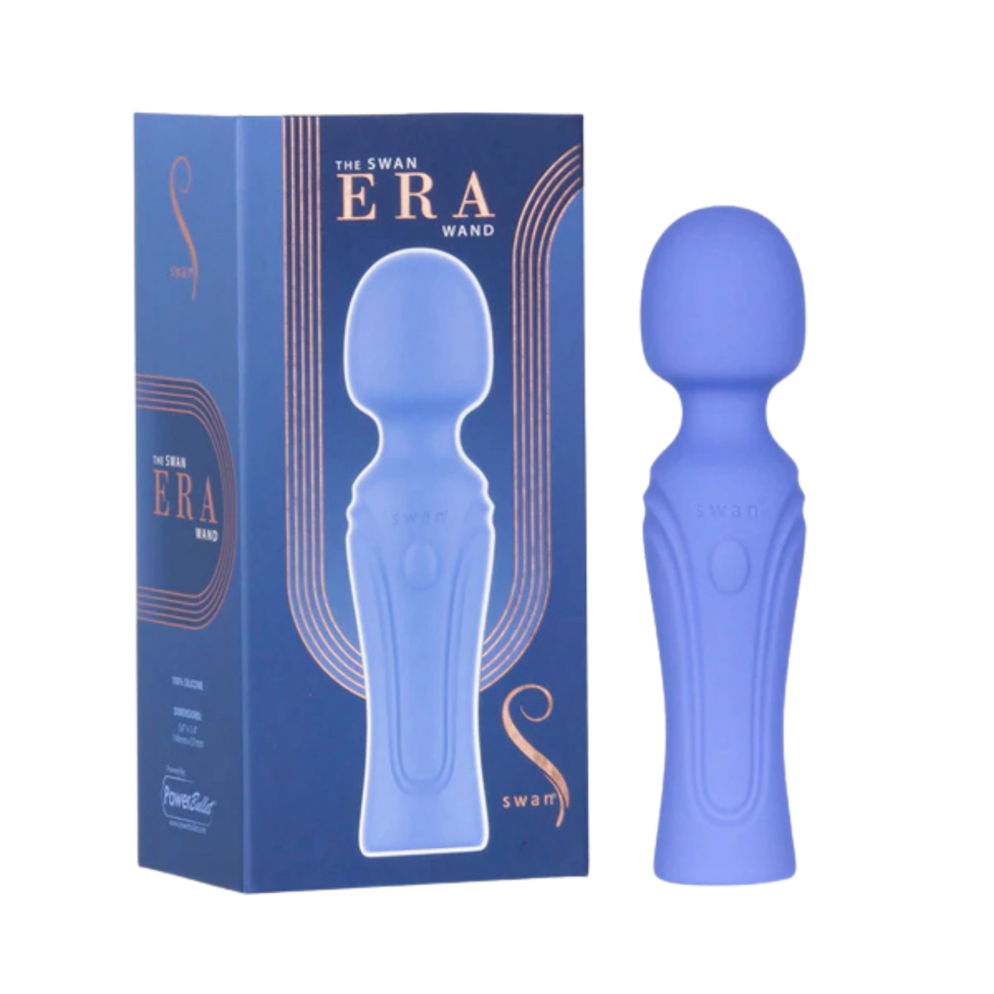 Swan Era Mini Wand Rechargeable Silicone Vibrator - Purple