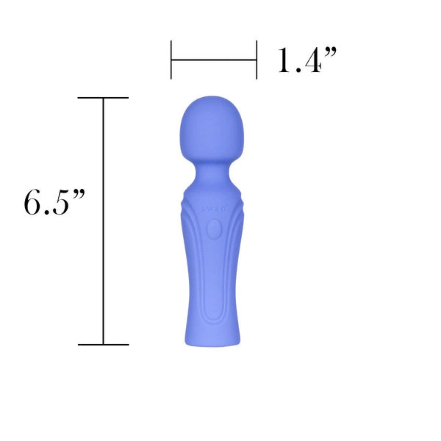 Swan Era Mini Wand Rechargeable Silicone Vibrator - Purple