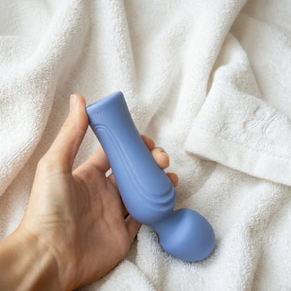 Swan Era Mini Wand Rechargeable Silicone Vibrator - Purple