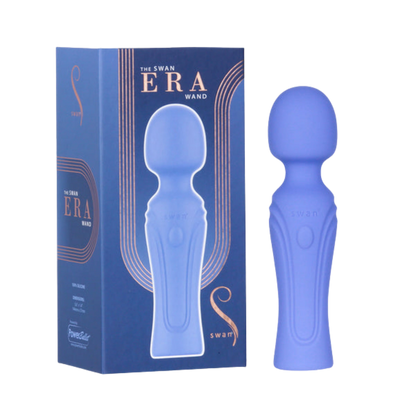 Swan Era Mini Wand Rechargeable Silicone Vibrator - Purple