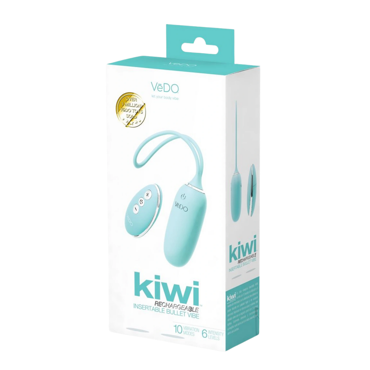 VeDO Kiwi Rechargeable Silicone Insertable Bullet Vibrator with Remote Control