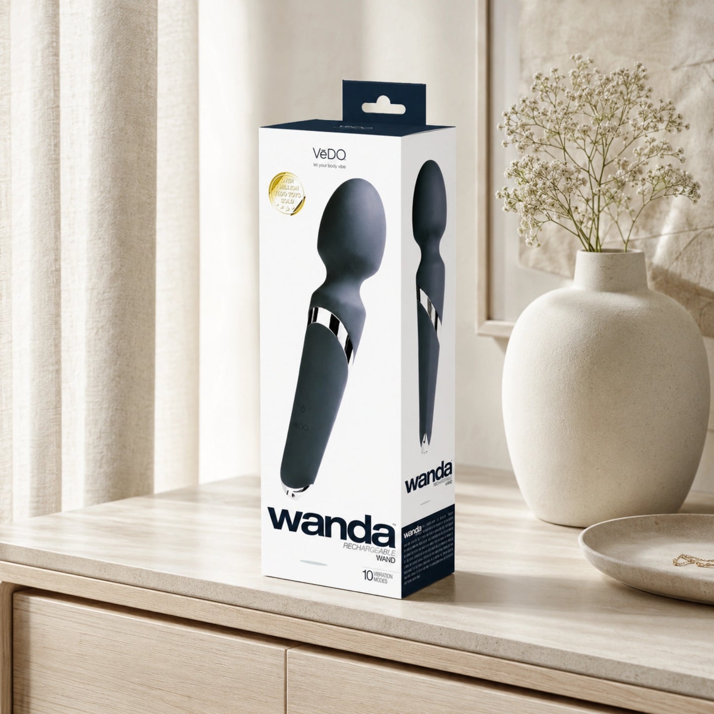 VeDO Wanda Rechargeable Silicone Vibrating Wand Massager