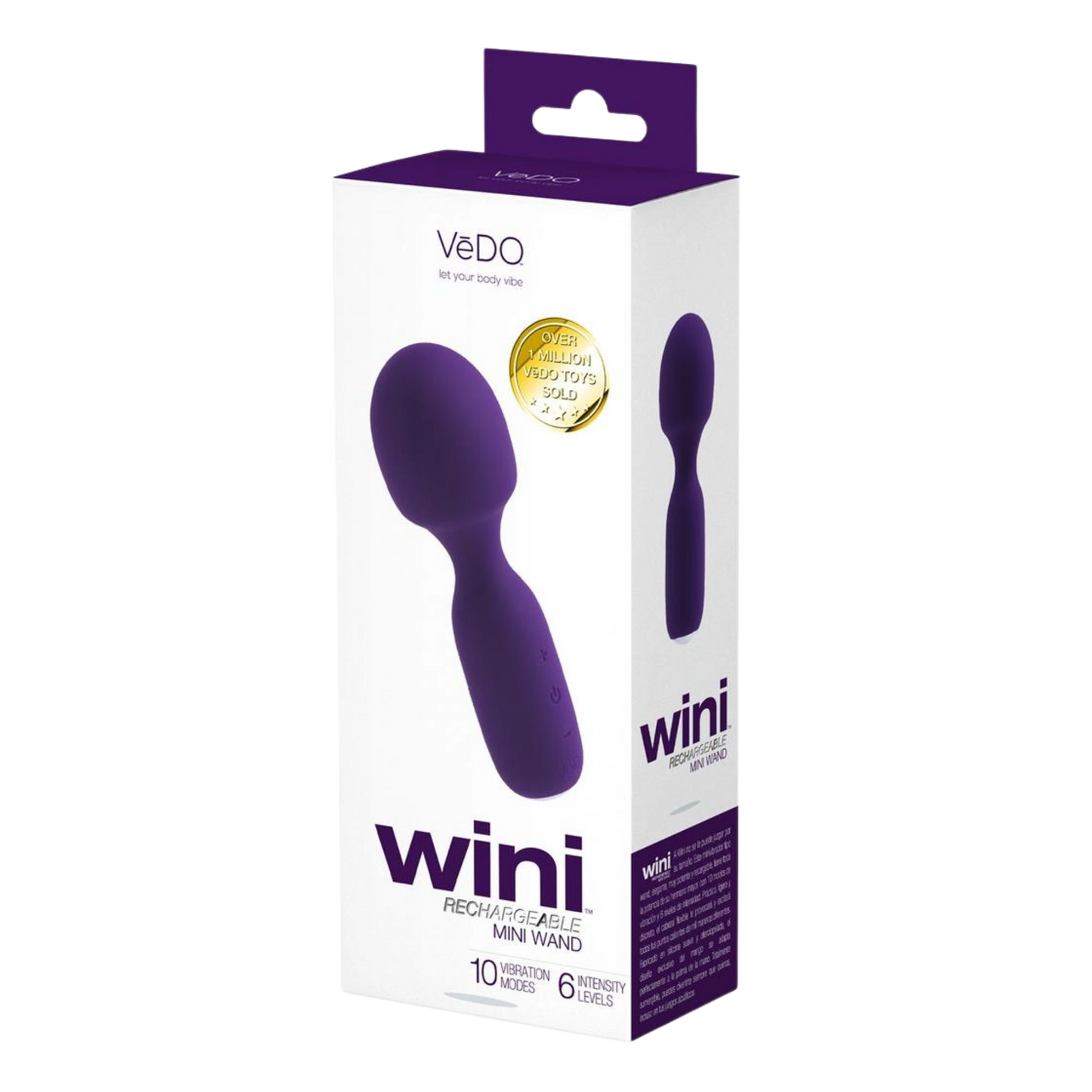 VeDO Wini Silicone Rechargeable Mini Wand Massager Vibrator
