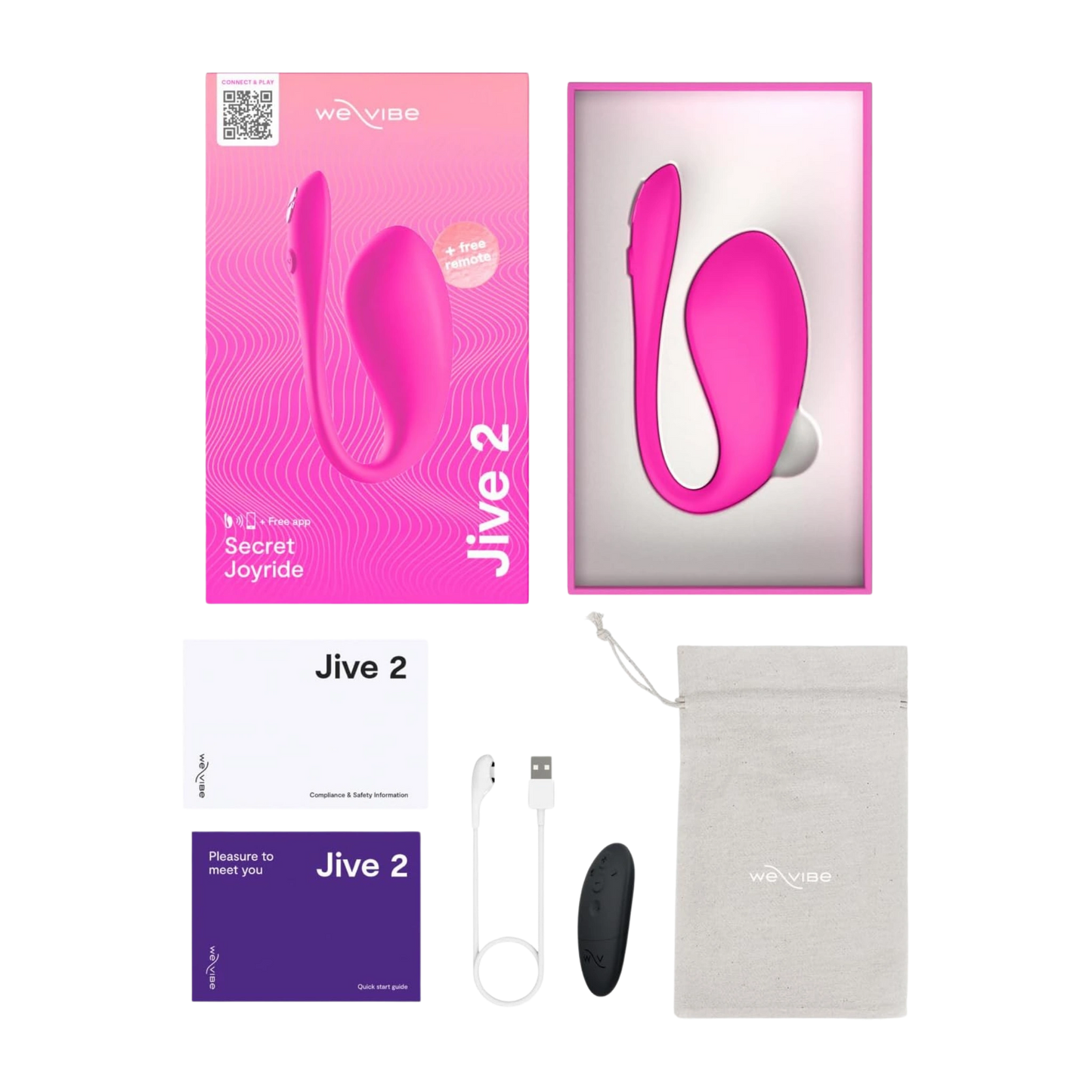 We-Vibe Jive 2 Silicone Rechargeable Wearable App Compatible G-Spot Vibrator
