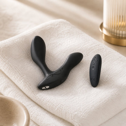 We-Vibe Vector+ Rechargeable Silicone Vibrating Prostate Massager with Remote Control