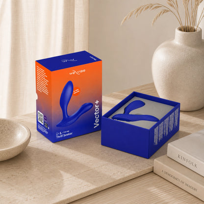 We-Vibe Vector+ Rechargeable Silicone Vibrating Prostate Massager with Remote Control