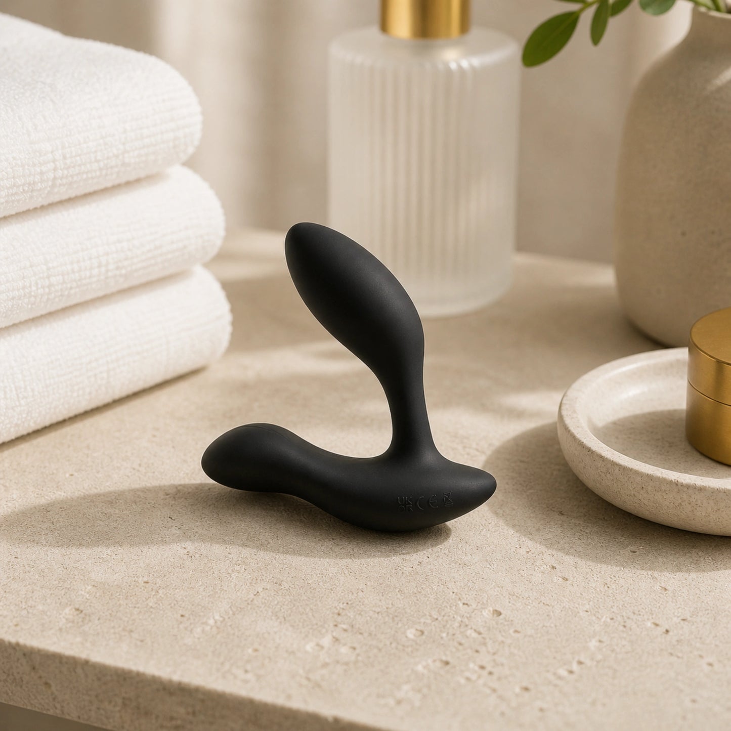 We-Vibe Vector+ Rechargeable Silicone Vibrating Prostate Massager with Remote Control