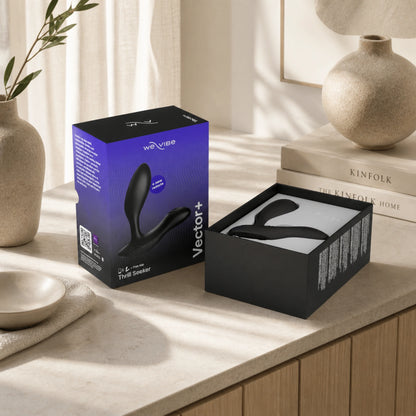 We-Vibe Vector+ Rechargeable Silicone Vibrating Prostate Massager with Remote Control