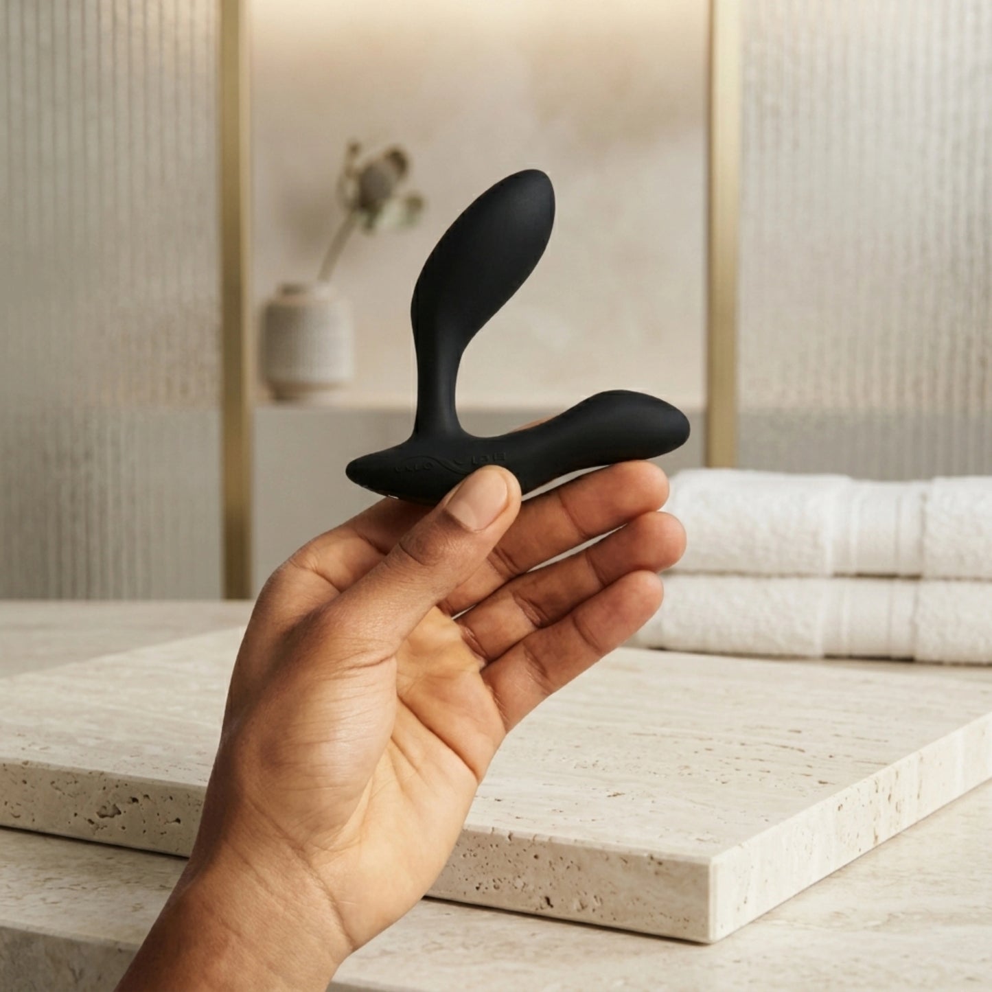 We-Vibe Vector+ Rechargeable Silicone Vibrating Prostate Massager with Remote Control