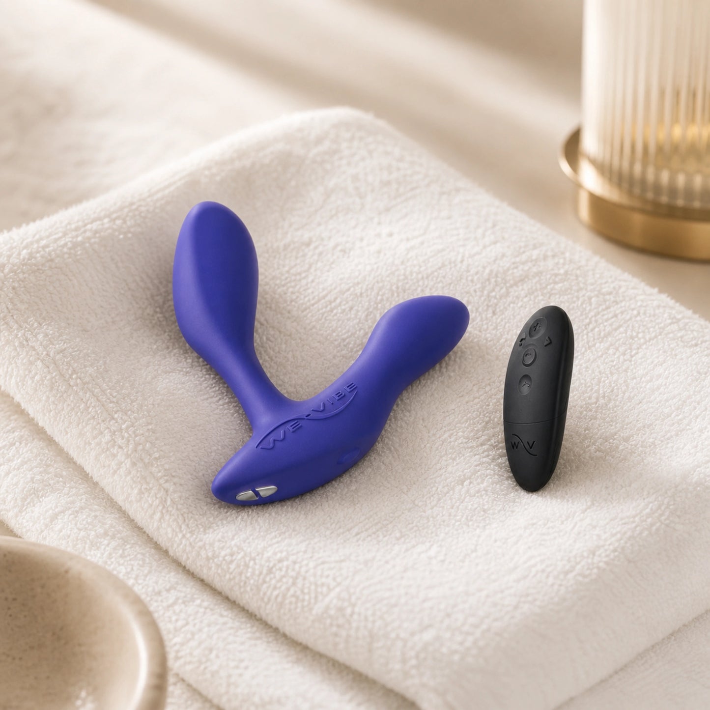 We-Vibe Vector+ Rechargeable Silicone Vibrating Prostate Massager with Remote Control