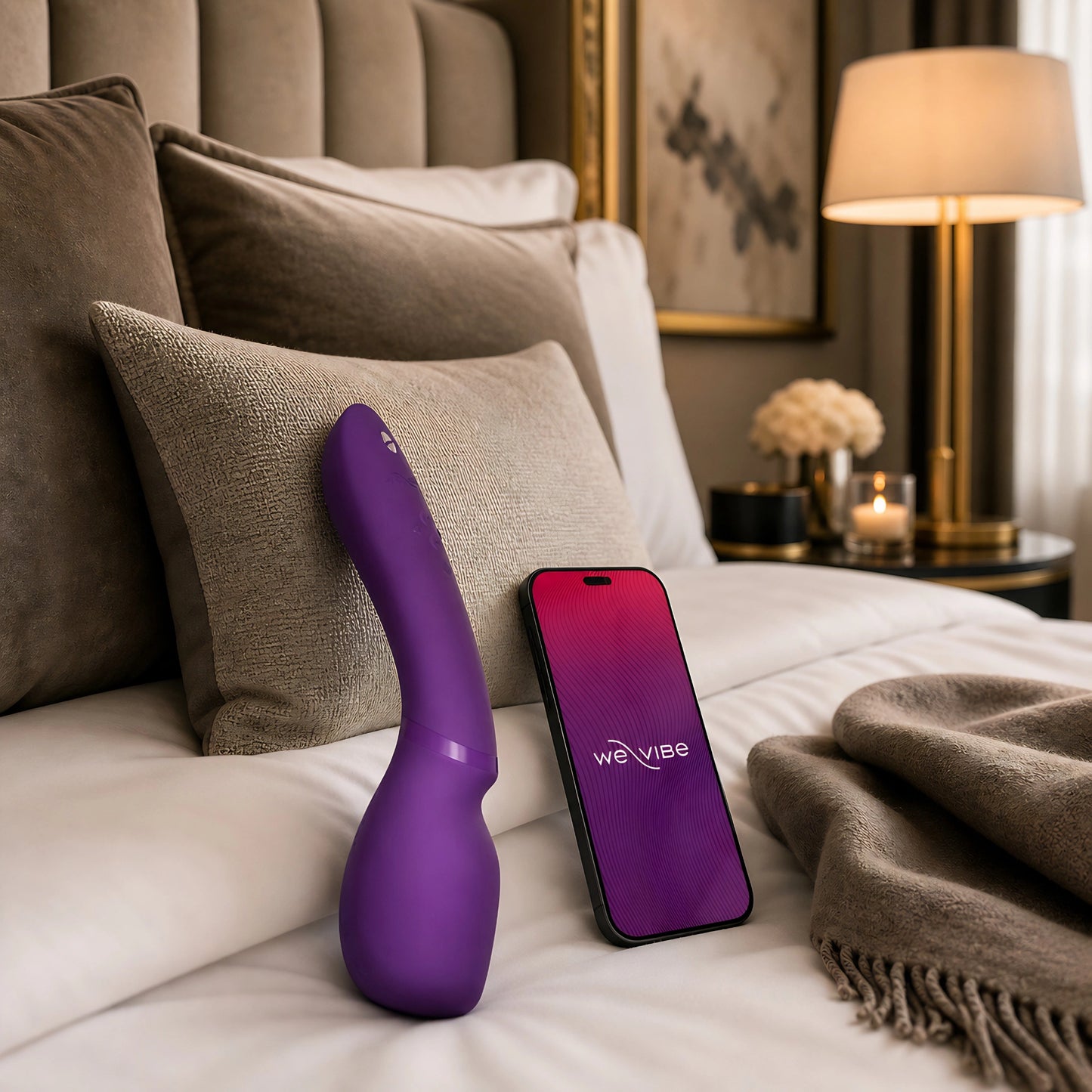 We-Vibe Wand 2 Rechargeable Silicone Massager App Compatible Wand Vibrator