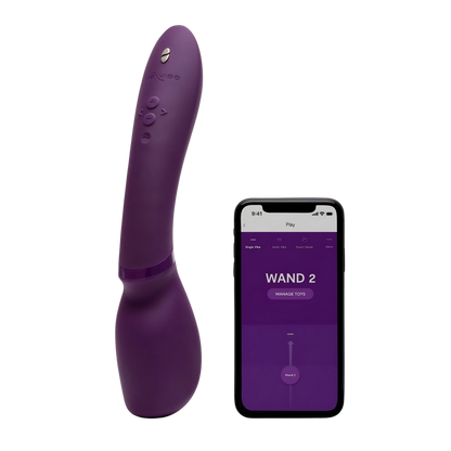 We-Vibe Wand 2 Rechargeable Silicone Massager App Compatible Wand Vibrator