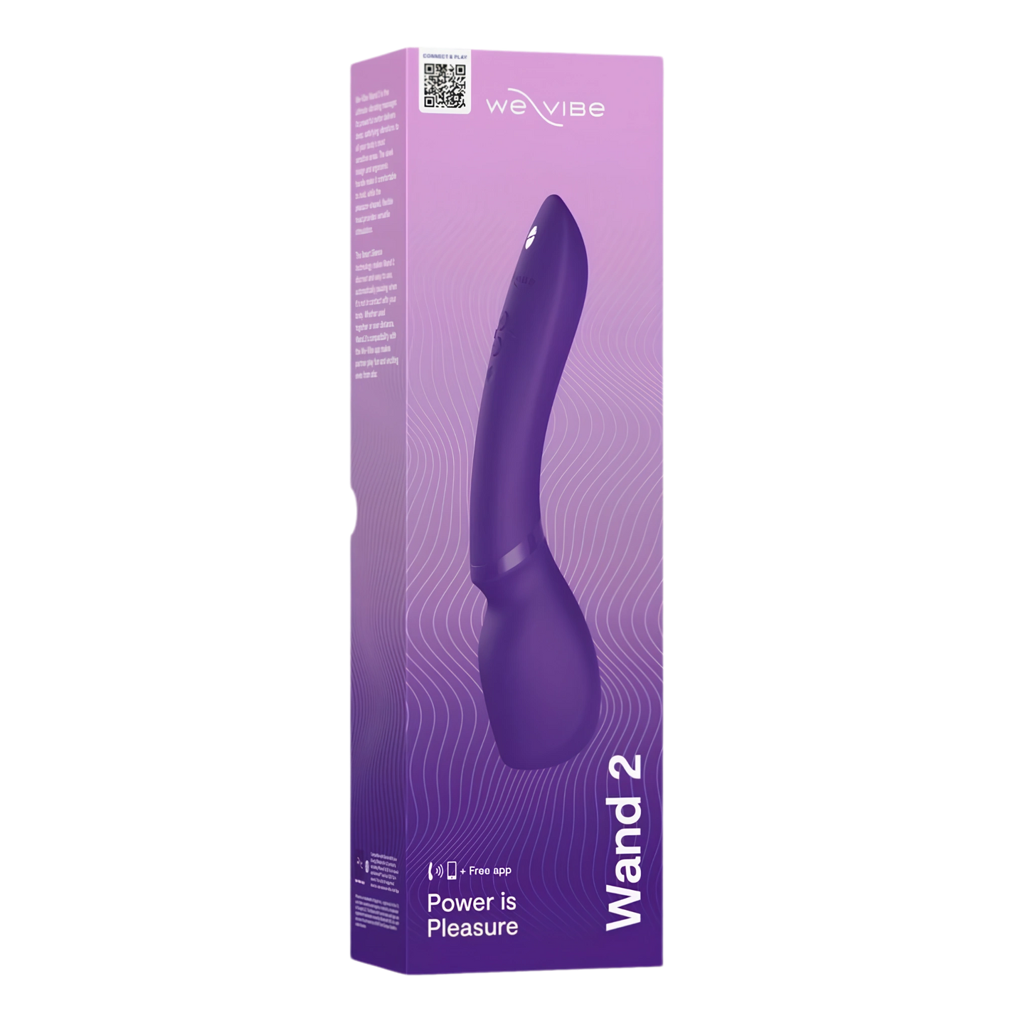 We-Vibe Wand 2 Rechargeable Silicone Massager App Compatible Wand Vibrator