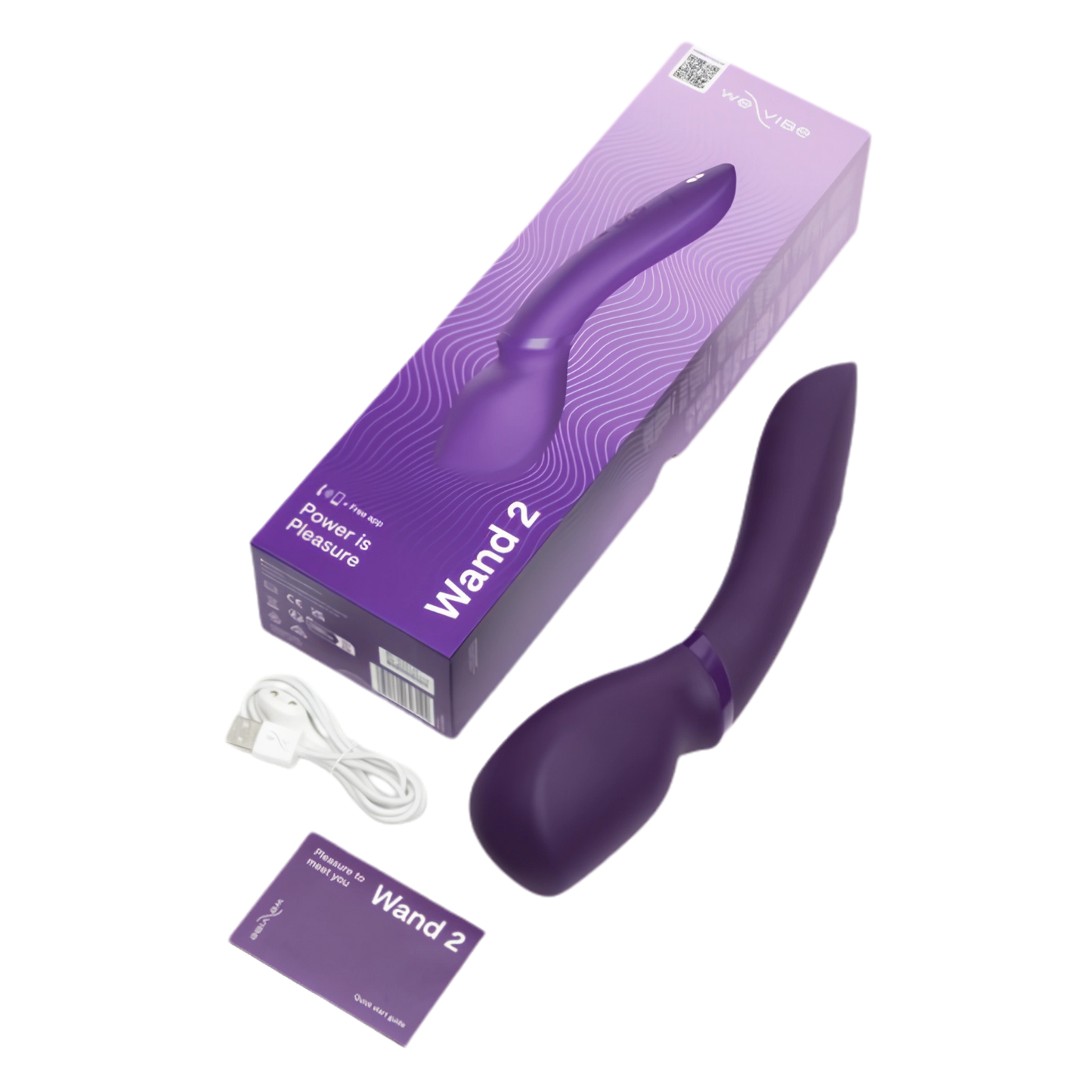 We-Vibe Wand 2 Rechargeable Silicone Massager App Compatible Wand Vibrator