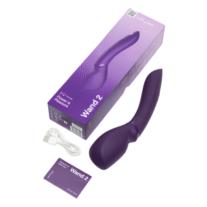 We-Vibe Wand 2 Rechargeable Silicone Massager App Compatible Wand Vibrator